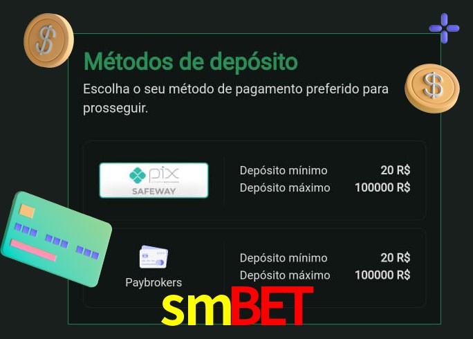 O cassino smbet oferece uma grande variedade de métodos de pagamento